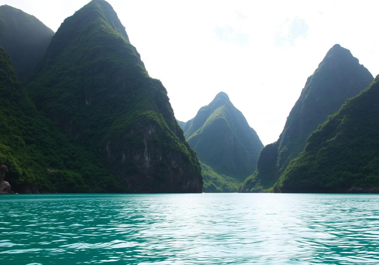 Die Pitons von St. Lucia steigen aus dem karibischen Meer